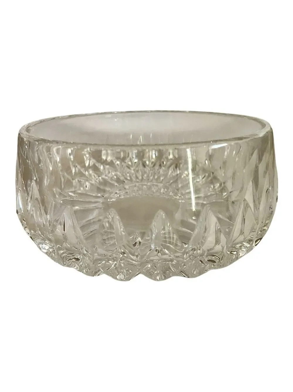 Gorham 5” Round Crystal Bowl “ Althea” (Cut), Vertical Cuts on Bowl Sparkling